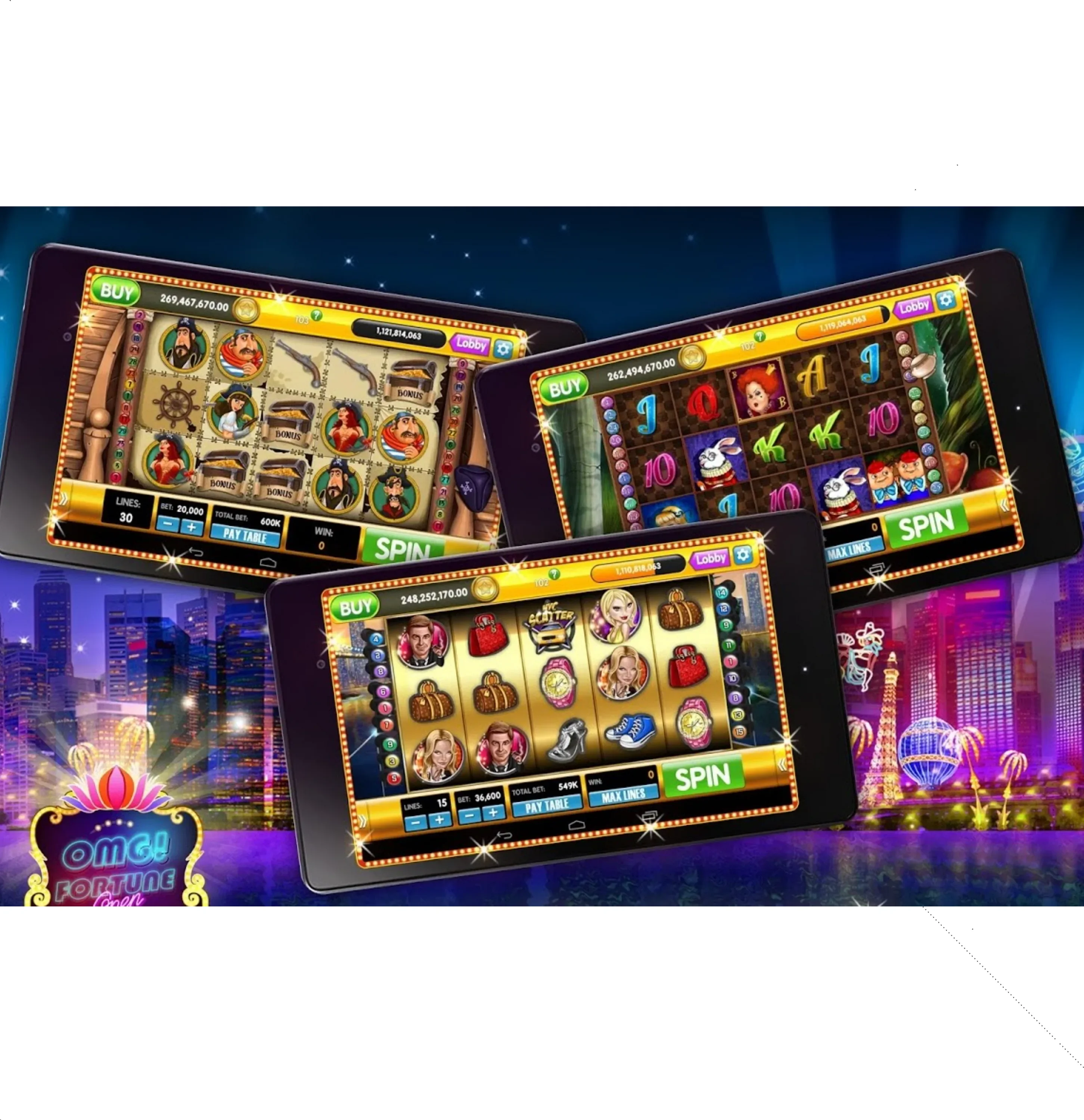 Heatmap board comparing spins/min, cost/100 and event density across three slots